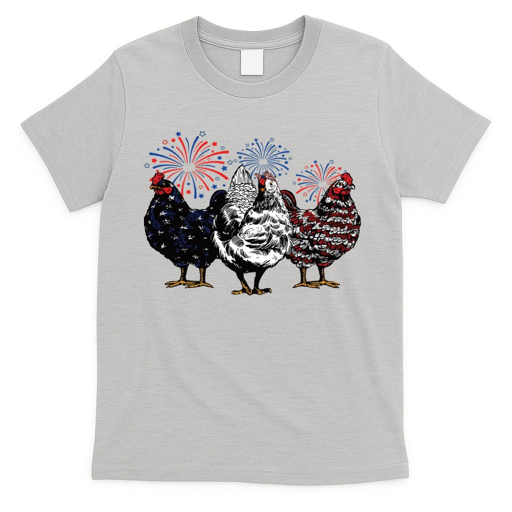 4th Of July Chicken Fourth Of July Patriotic Mom T-Shirt