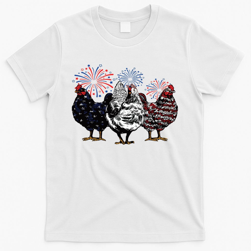 4th Of July Chicken Fourth Of July Patriotic Mom T-Shirt
