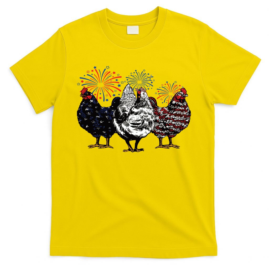 4th Of July Chicken Fourth Of July Patriotic Mom T-Shirt