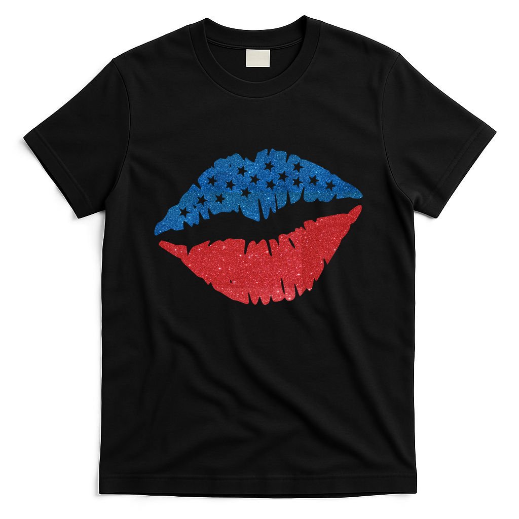 4th Of July Lips Holiday T-Shirt