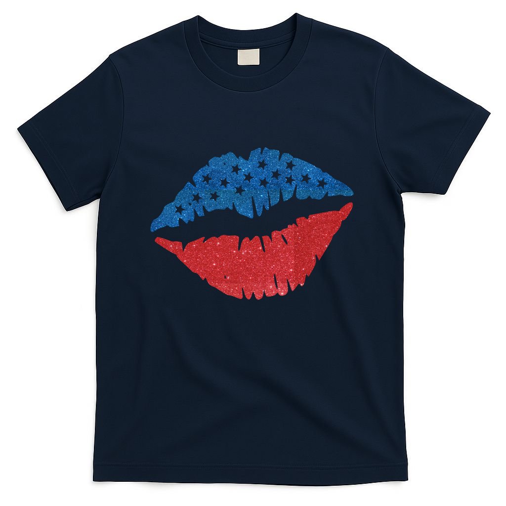 4th Of July Lips Holiday T-Shirt
