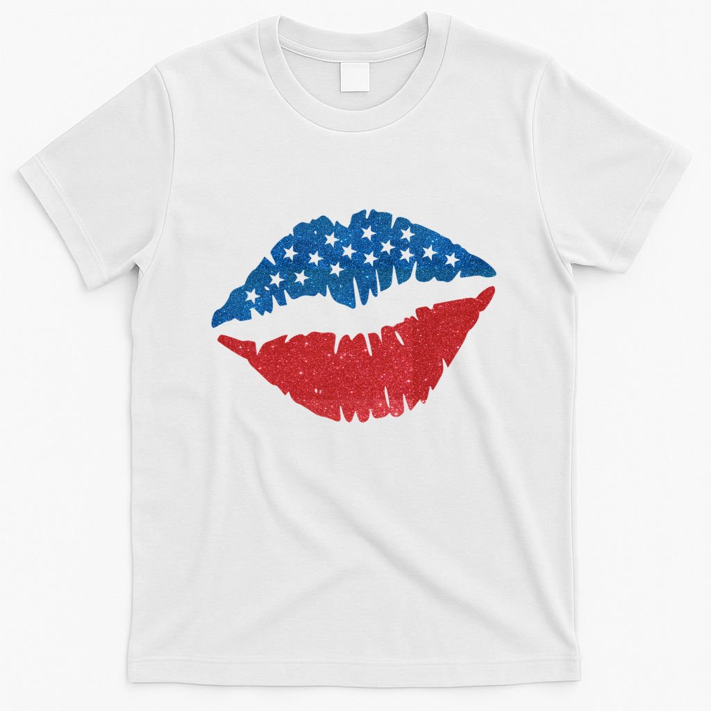 4th Of July Lips Holiday T-Shirt