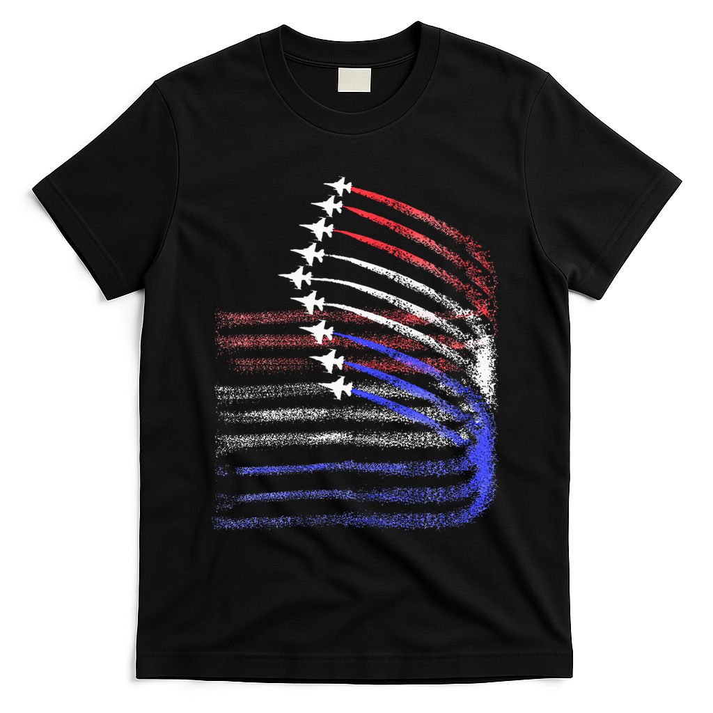 4th Of July Jet American Flag Patriotic Usa T-Shirt
