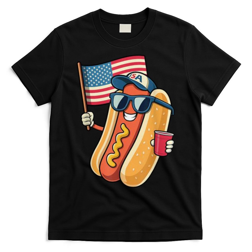 4th Of July Hotdog Funny Patriotic Usa T-Shirt