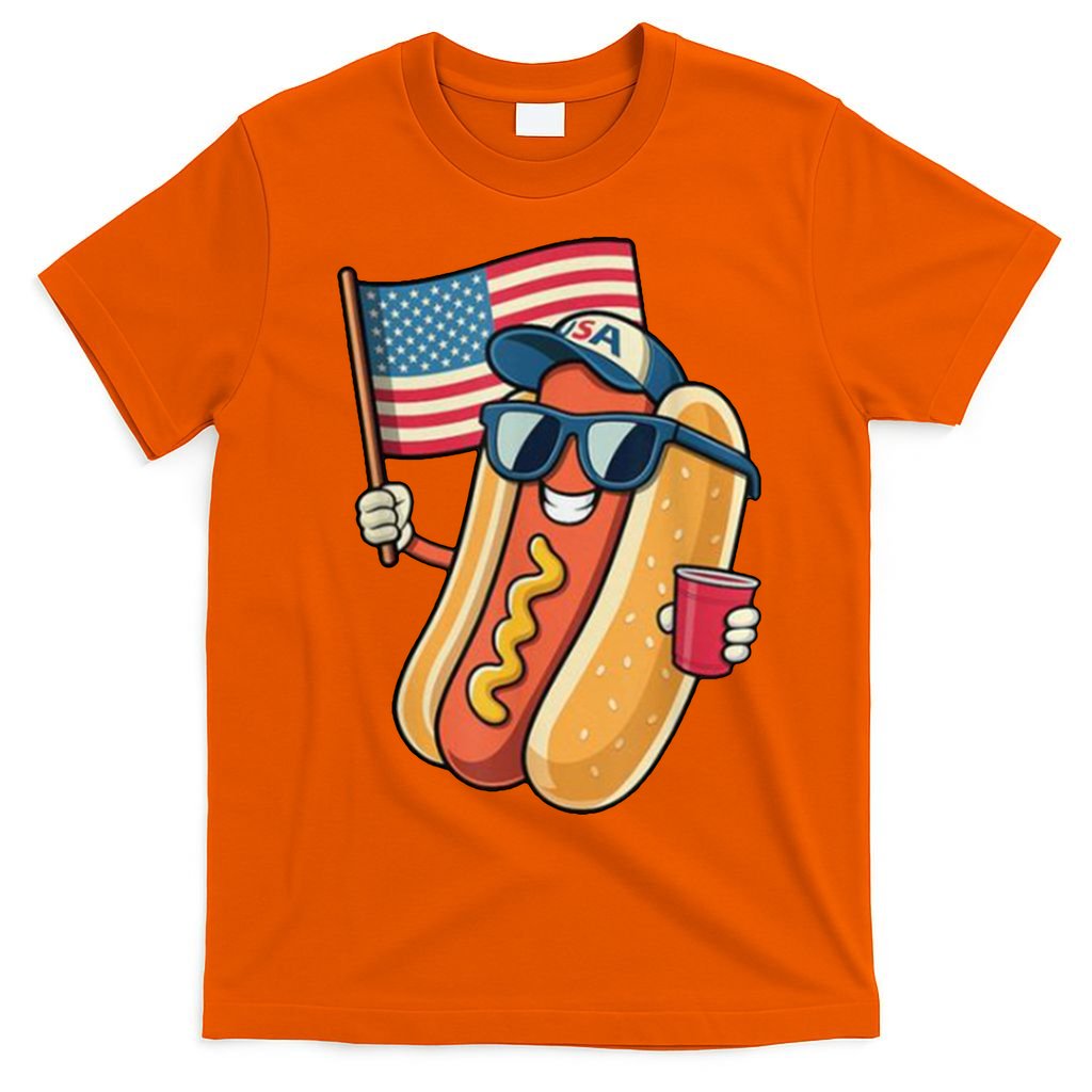 4th Of July Hotdog Funny Patriotic Usa T-Shirt