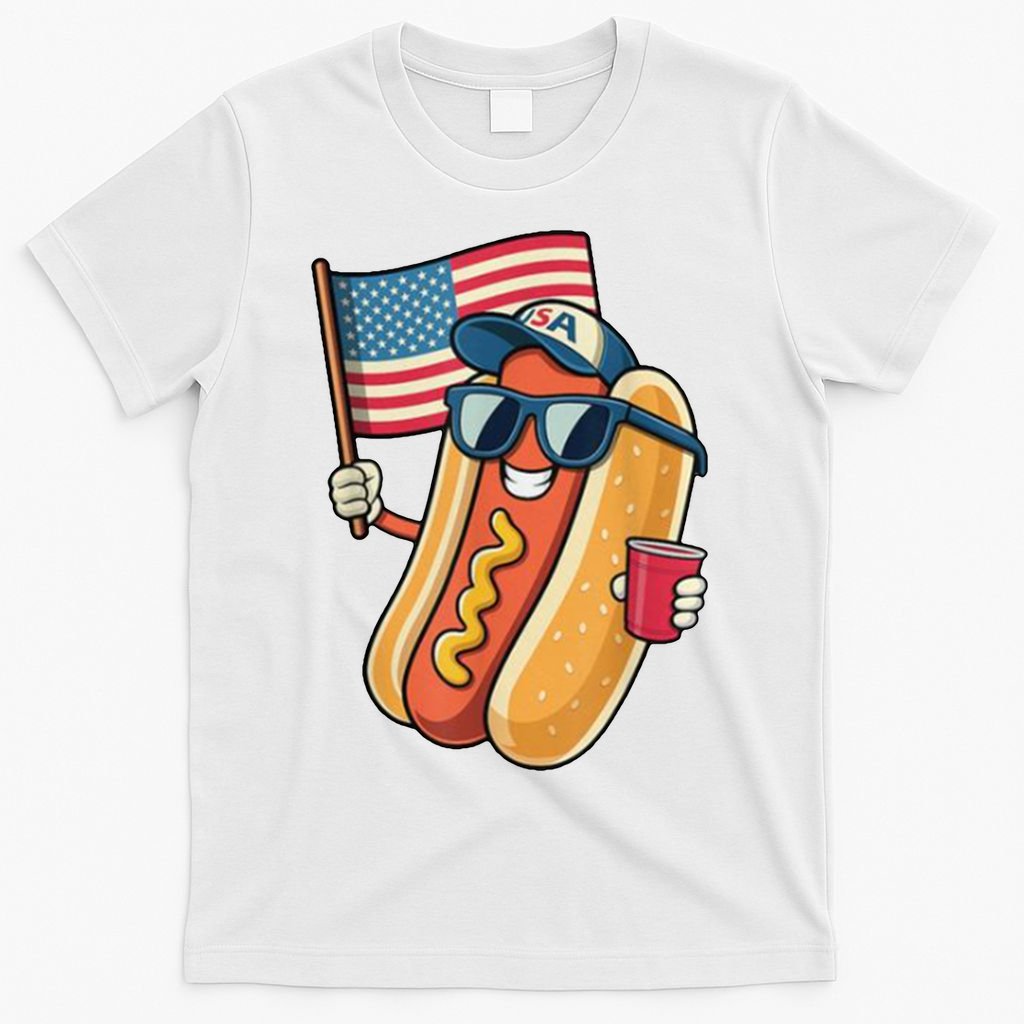 4th Of July Hotdog Funny Patriotic Usa T-Shirt