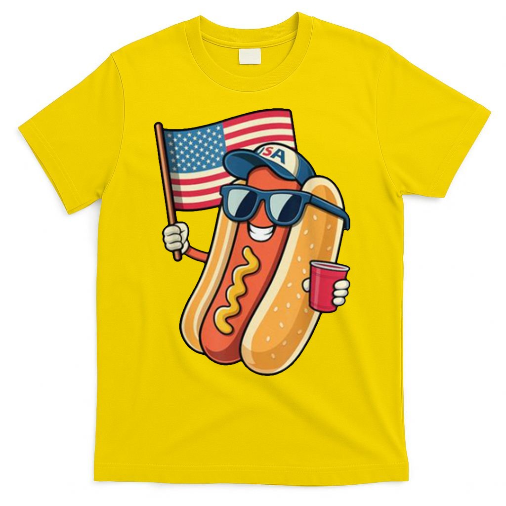 4th Of July Hotdog Funny Patriotic Usa T-Shirt