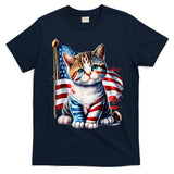 4th Of July Cat Mom American Flag Cat Lover Gift T-Shirt
