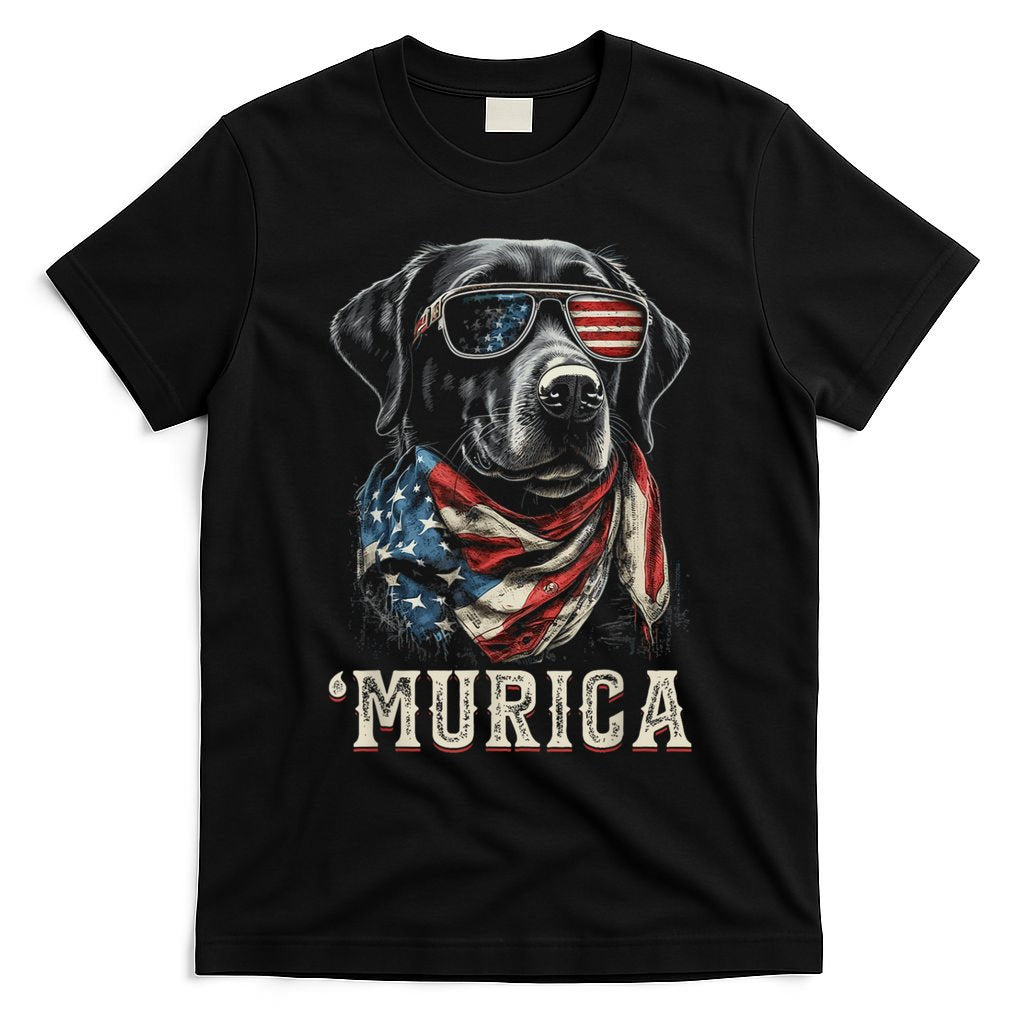 4th Of July Bald Eagle Mullet Murica Usa Dog Usa Merica T-Shirt