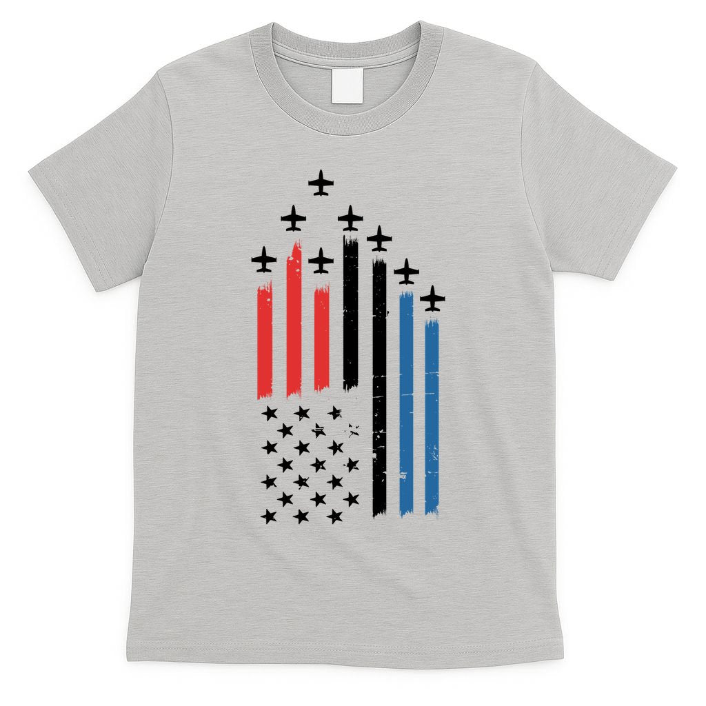 4th Of July Jets American Flag T-Shirt