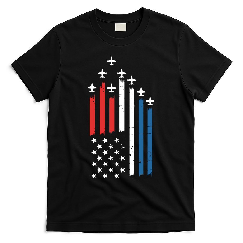 4th Of July Jets American Flag T-Shirt