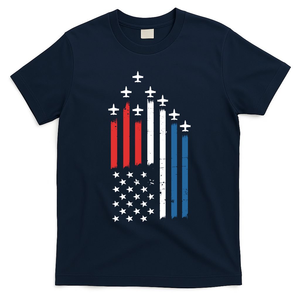 4th Of July Jets American Flag T-Shirt
