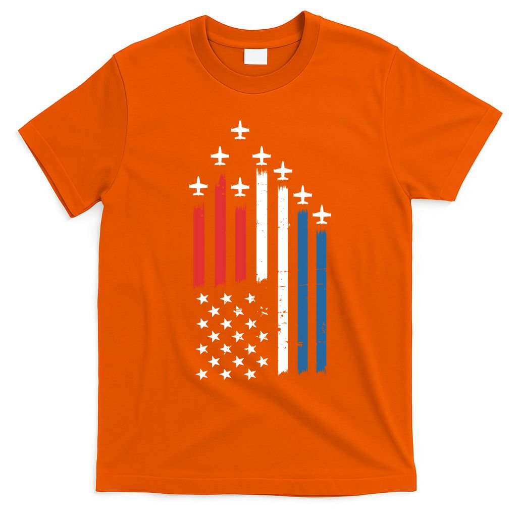 4th Of July Jets American Flag T-Shirt