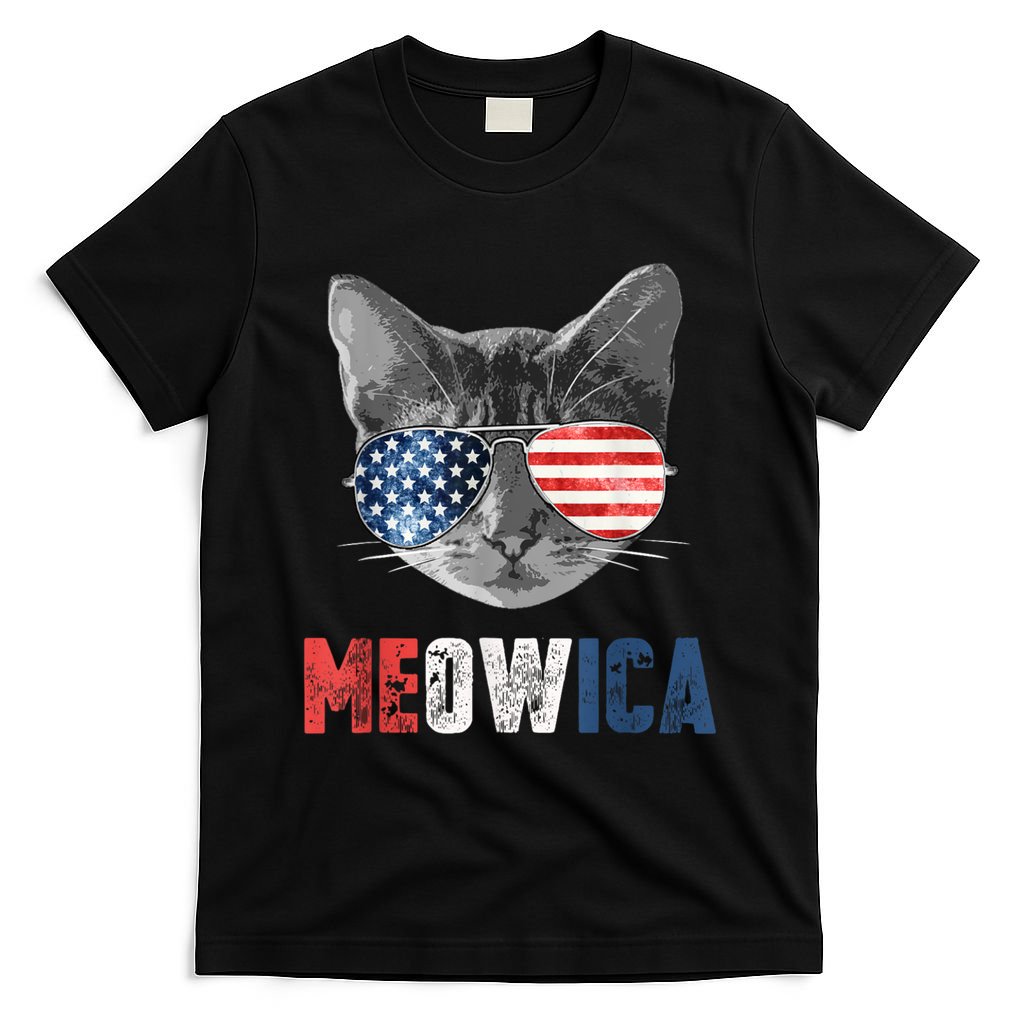4th Of July Bald Eagle Mullet Meowica Usa Usa Merica T-Shirt