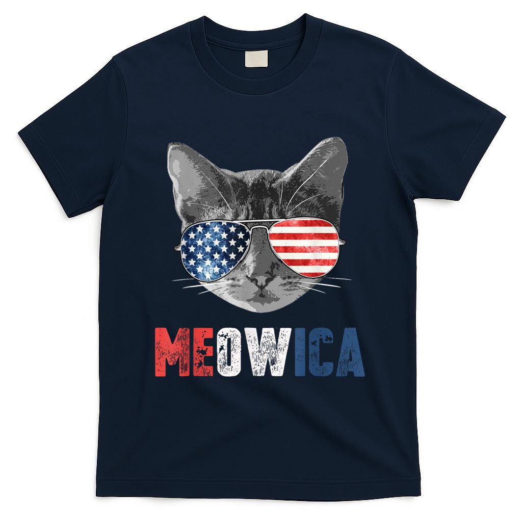 4th Of July Bald Eagle Mullet Meowica Usa Usa Merica T-Shirt