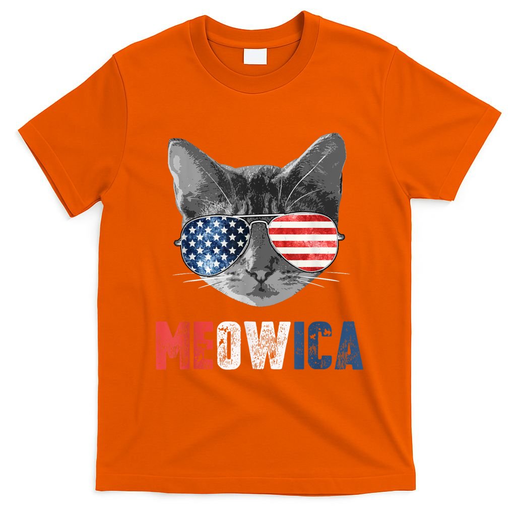 4th Of July Bald Eagle Mullet Meowica Usa Usa Merica T-Shirt
