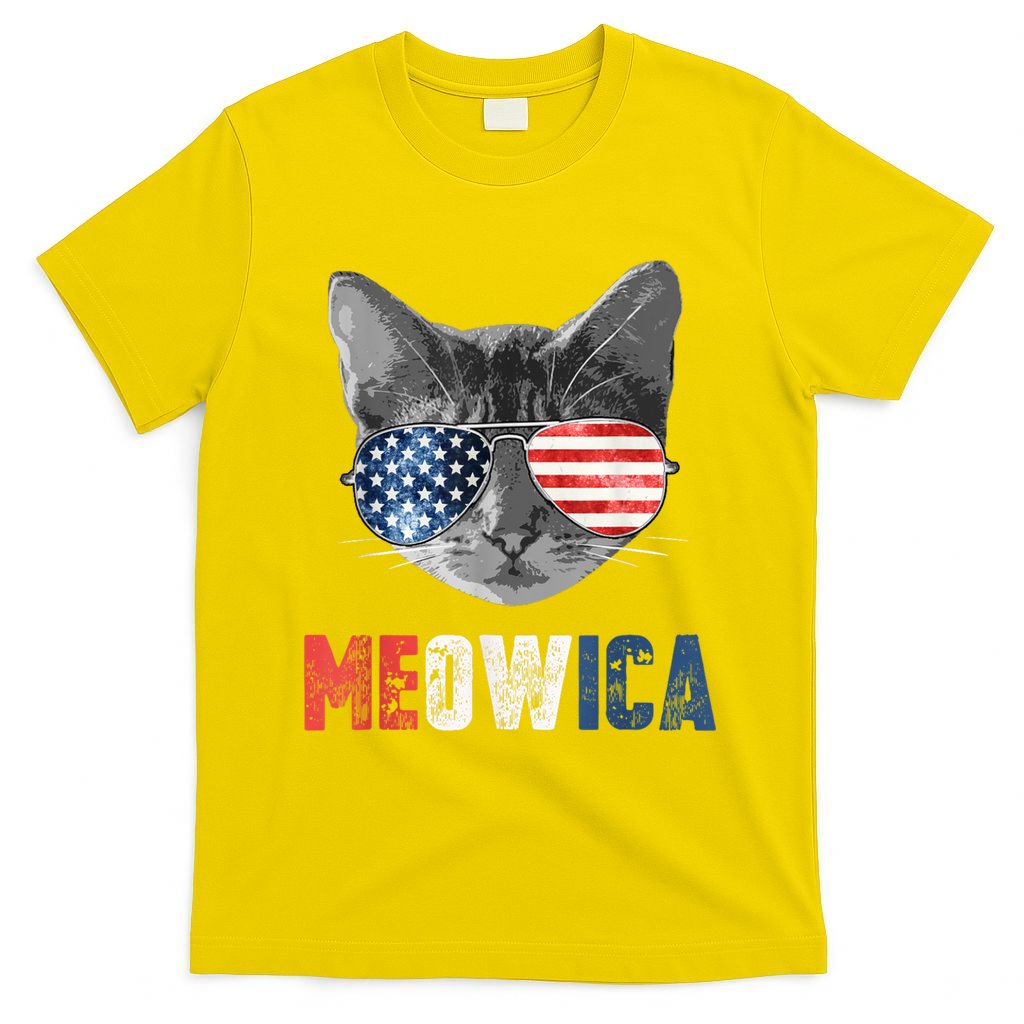 4th Of July Bald Eagle Mullet Meowica Usa Usa Merica T-Shirt
