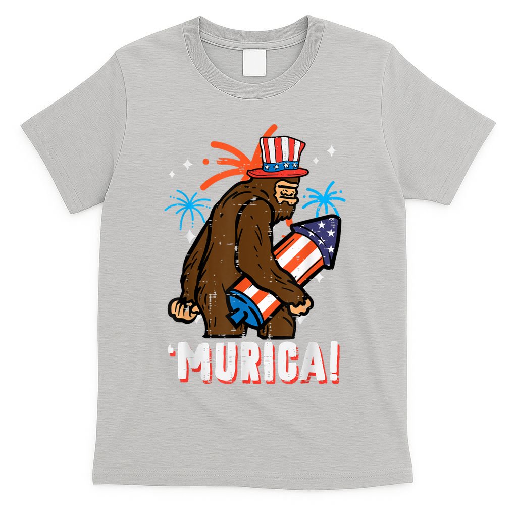 4th Of July Bald Eagle Bigfoot Mullet Murica Usa Usa Merica T-Shirt