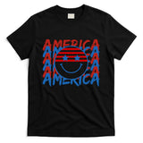 4th Of July Festive Holiday Smiley Face T-Shirt
