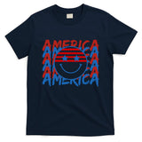 4th Of July Festive Holiday Smiley Face T-Shirt
