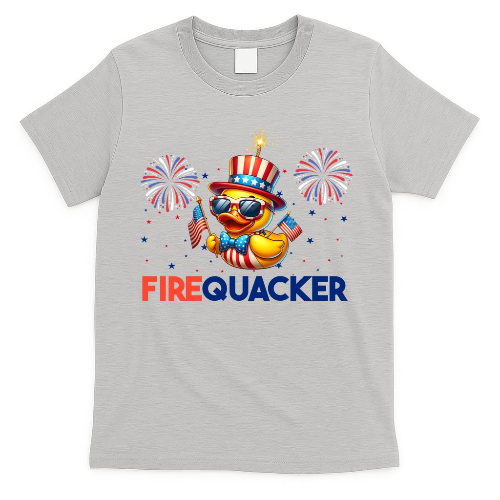 4th Of July Cute Duck Firequacker Patriotic Funny T-Shirt