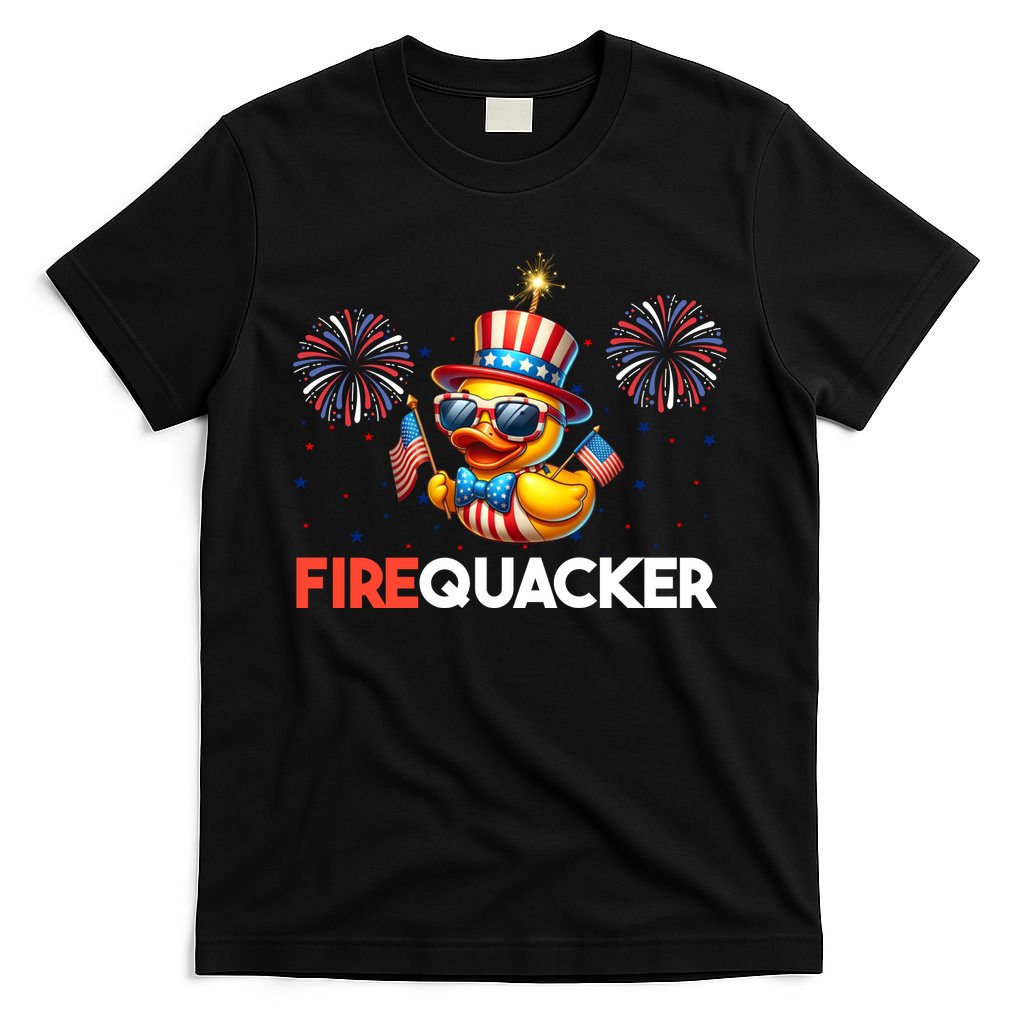 4th Of July Cute Duck Firequacker Patriotic Funny T-Shirt