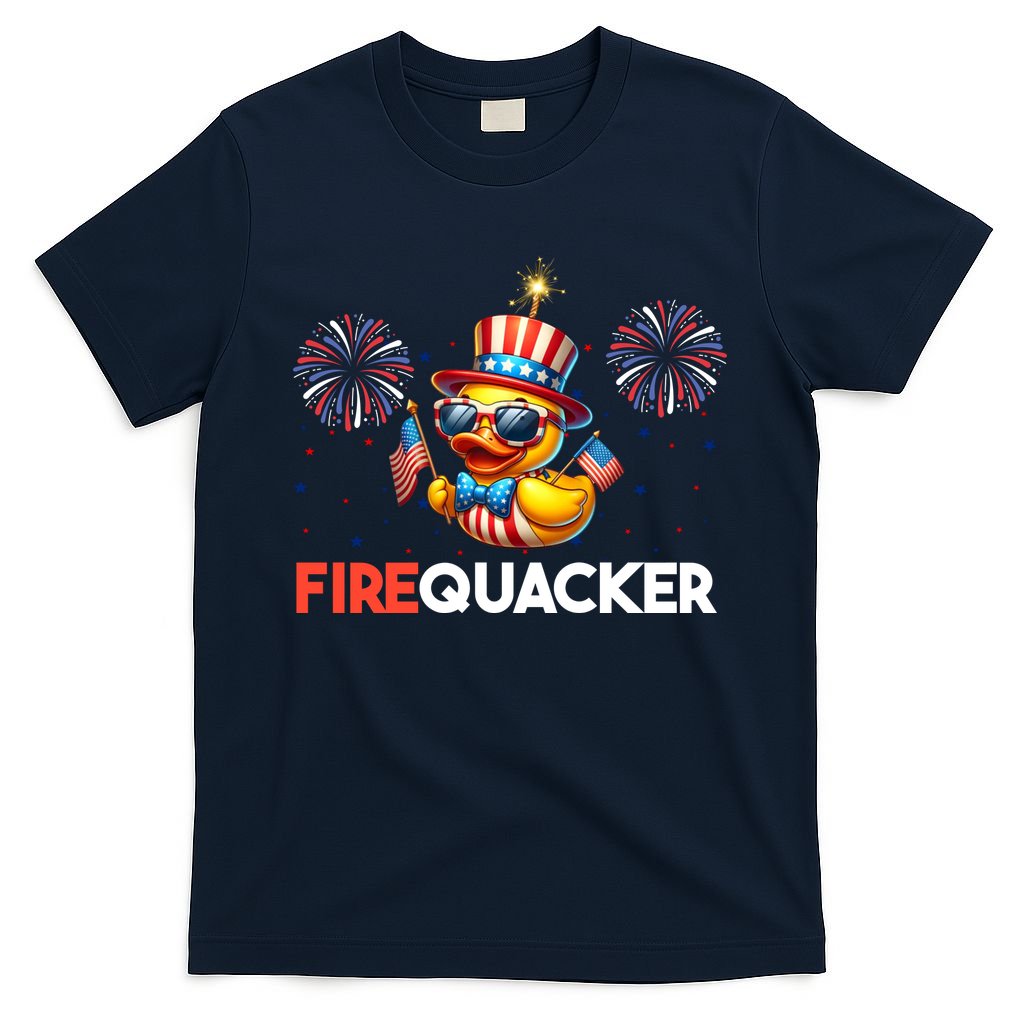 4th Of July Cute Duck Firequacker Patriotic Funny T-Shirt