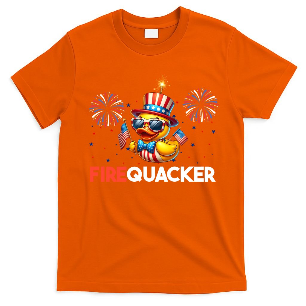 4th Of July Cute Duck Firequacker Patriotic Funny T-Shirt