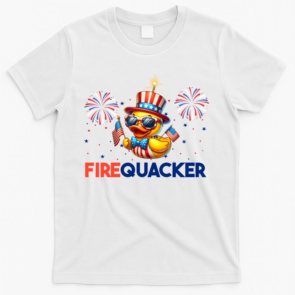 4th Of July Cute Duck Firequacker Patriotic Funny T-Shirt