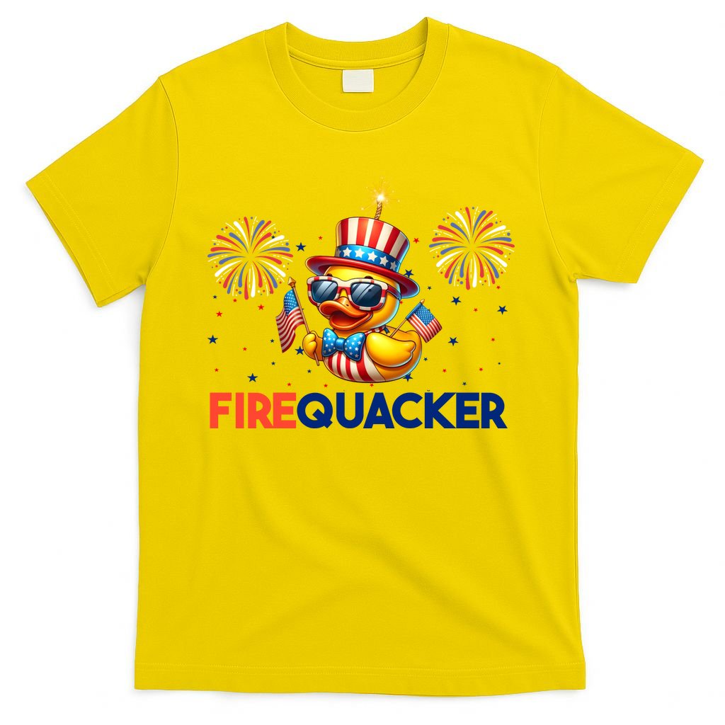 4th Of July Cute Duck Firequacker Patriotic Funny T-Shirt