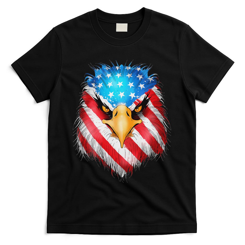 4th Of July Patriotic Eagle Usa American Flag T-Shirt