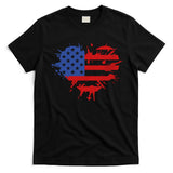 4th Of July American Flag Patriotic I Heart The USA T-Shirt