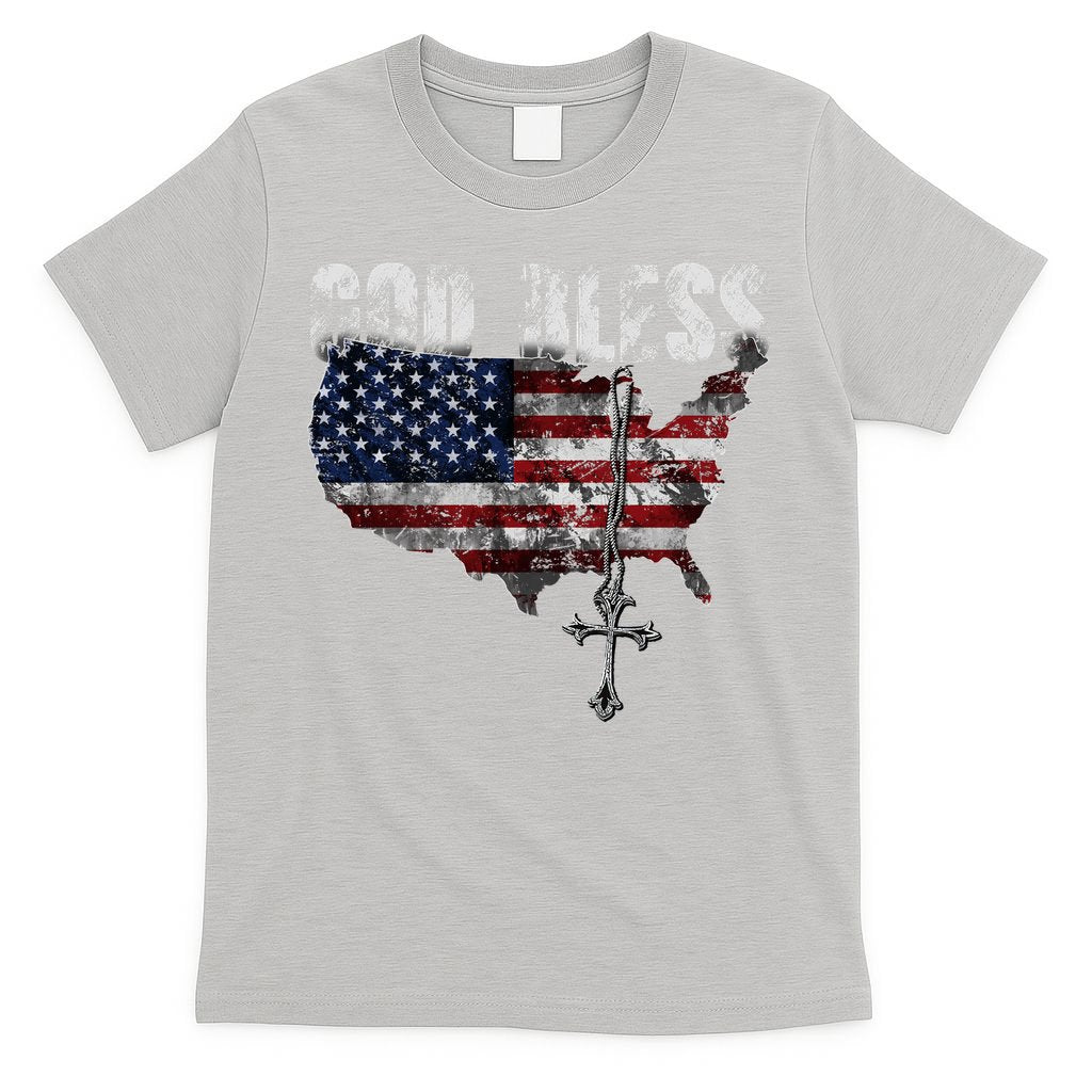 4th Of July American Flag God Bless America T-Shirt