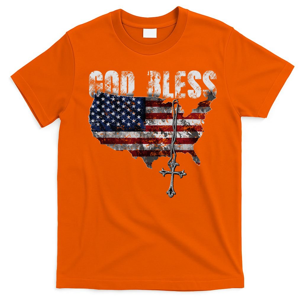 4th Of July American Flag God Bless America T-Shirt