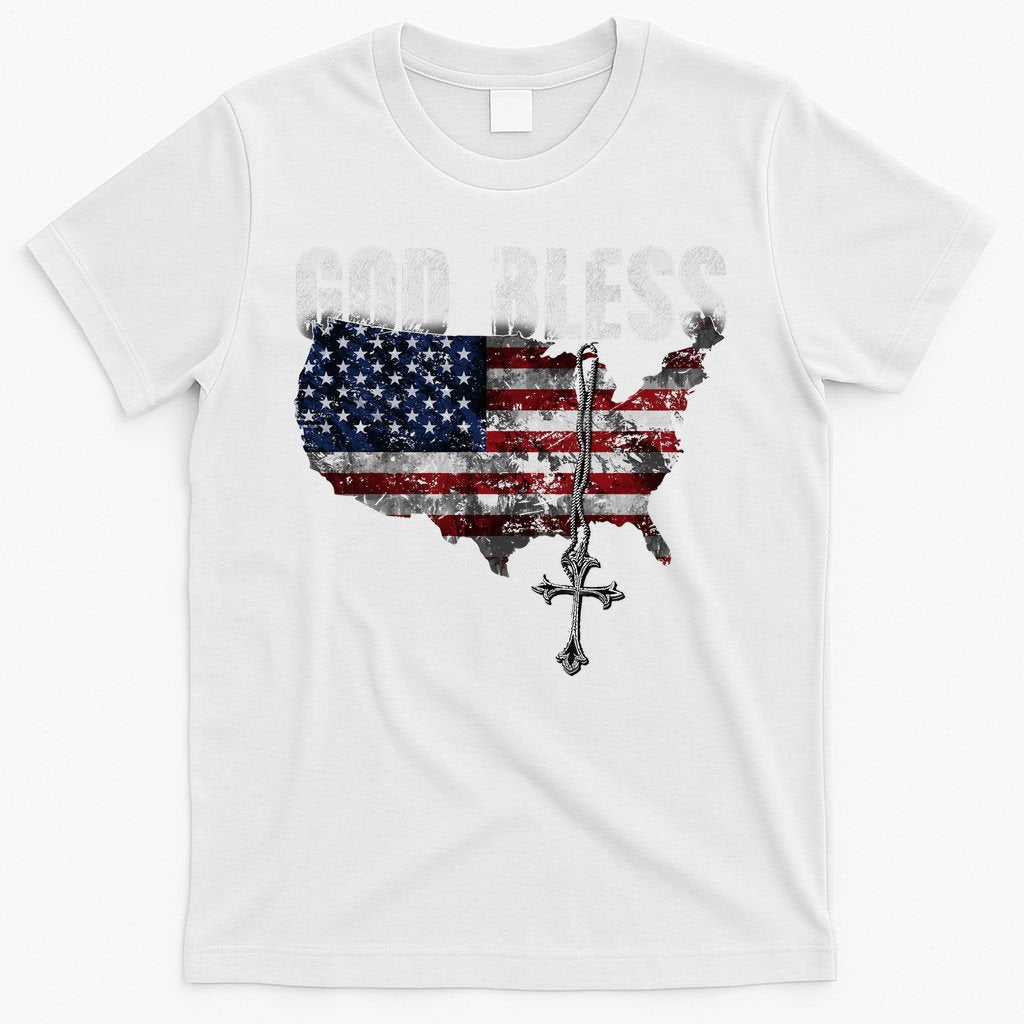 4th Of July American Flag God Bless America T-Shirt