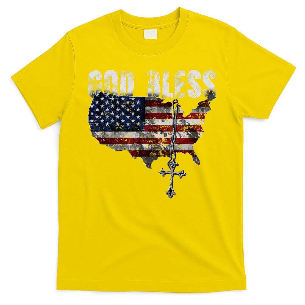 4th Of July American Flag God Bless America T-Shirt