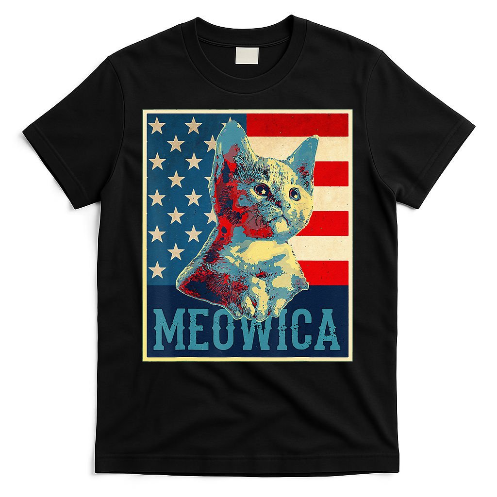 4th of July Meowica Kitty Cat T-Shirt