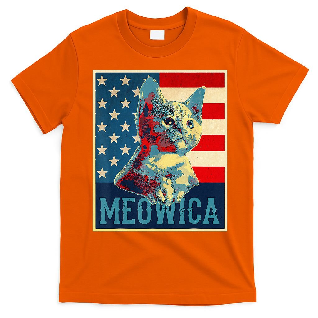 4th of July Meowica Kitty Cat T-Shirt