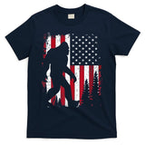 4th Of July Bigfoot Sasquatch American Flag Patriotic T-Shirt
