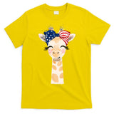4th Of July Usa Giraffe Cute T-Shirt