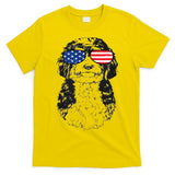 4th Of July Bernedoodle Doodle Dog Patriotic USA Sunglasses T-Shirt