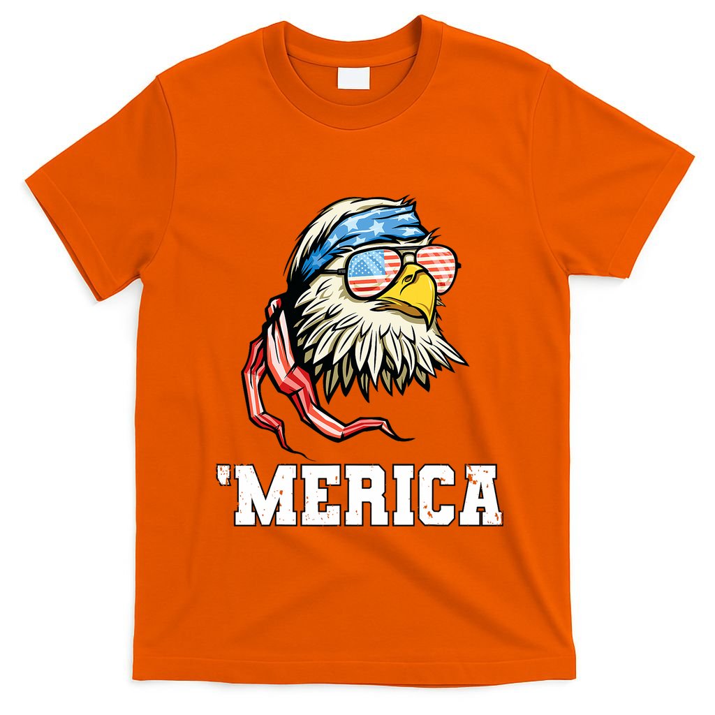 4th Of July Merica Usa Flag Bald Eagle Patriotic Veteran T-Shirt