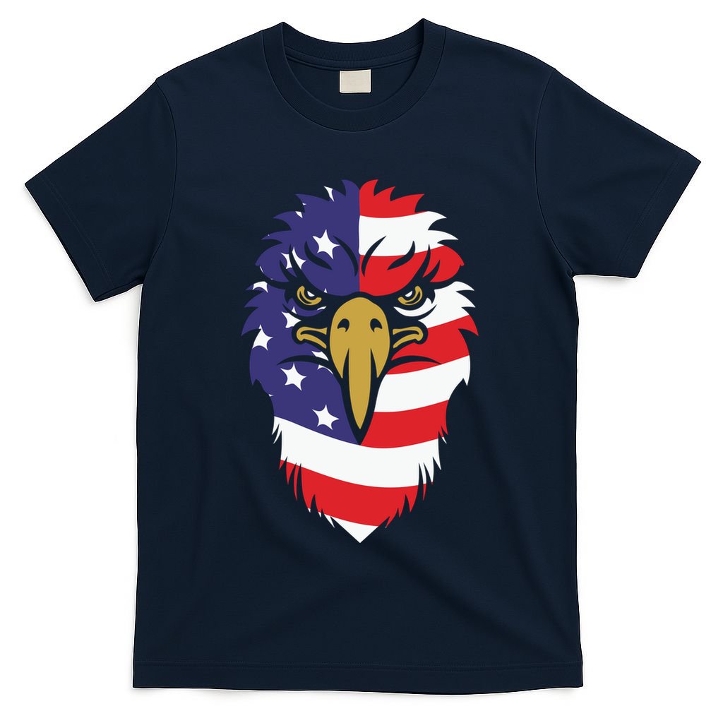 4th Of July Bald Eagle With American Flag T-Shirt