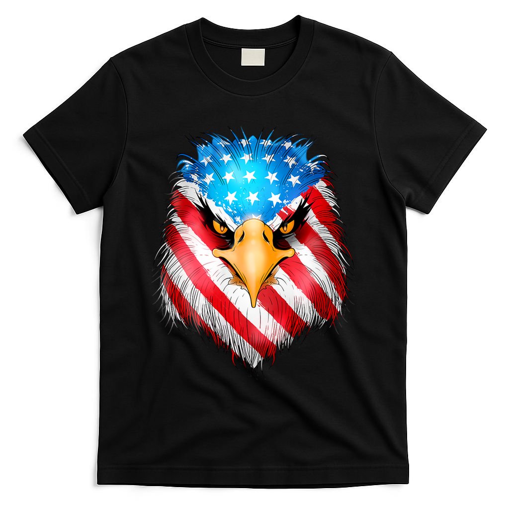 4th Of July Patriotic Eagle Usa American Flag T-Shirt