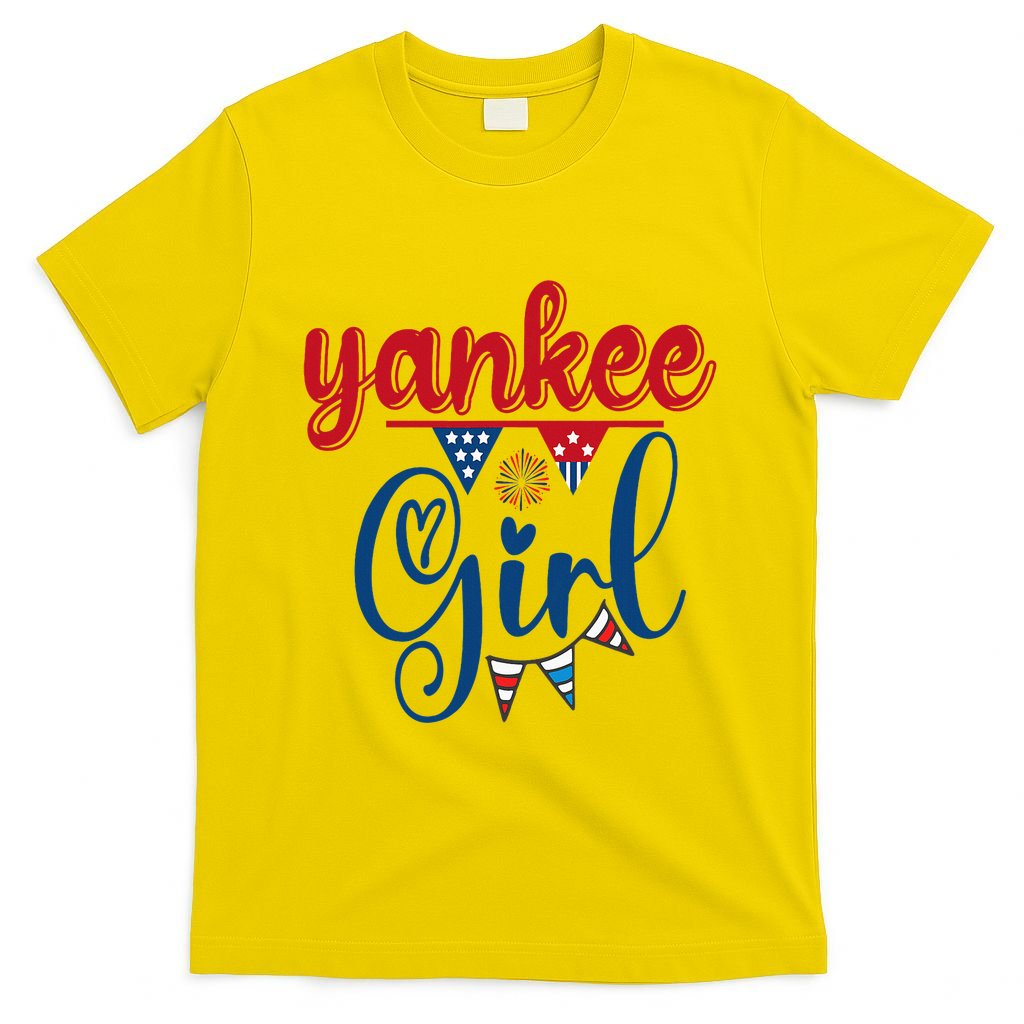4th Of July Yankee Girl American Flag T-Shirt
