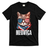 4th of July Shirt Meowica American Flag Cat T-Shirt
