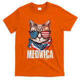 4th of July Shirt Meowica American Flag Cat T-Shirt
