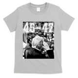 4547 President Trump Military Salutes On Final Vintage T-Shirt