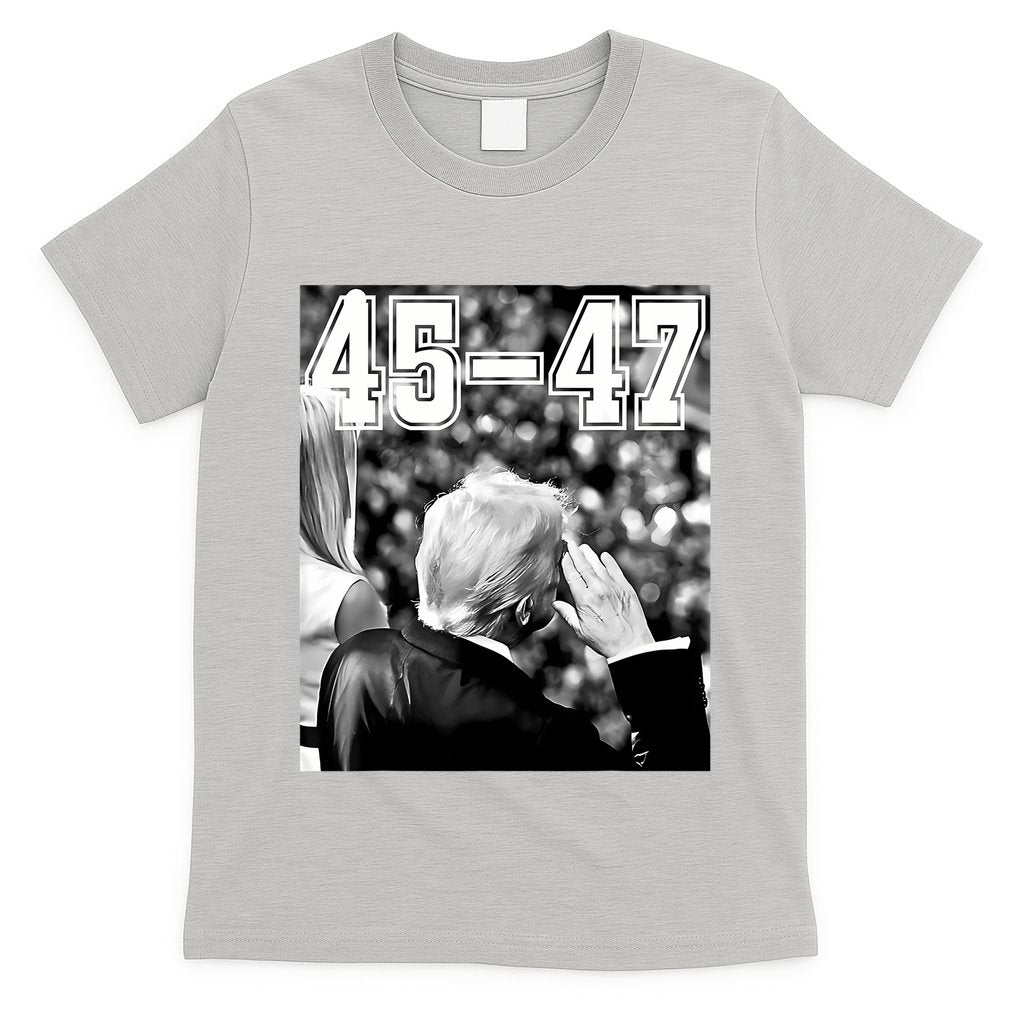 4547 President Trump Military Salutes On Final Vintage T-Shirt