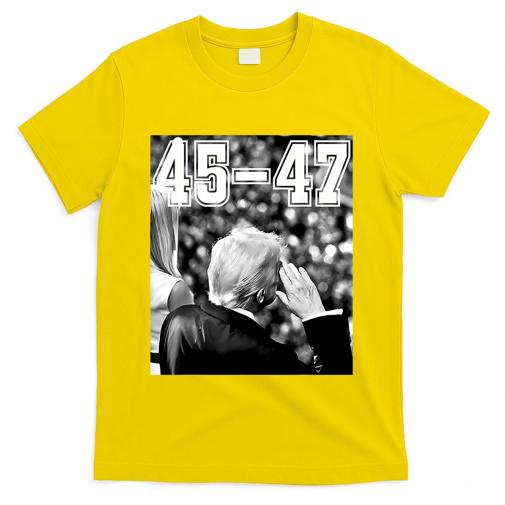 4547 President Trump Military Salutes On Final Vintage T-Shirt